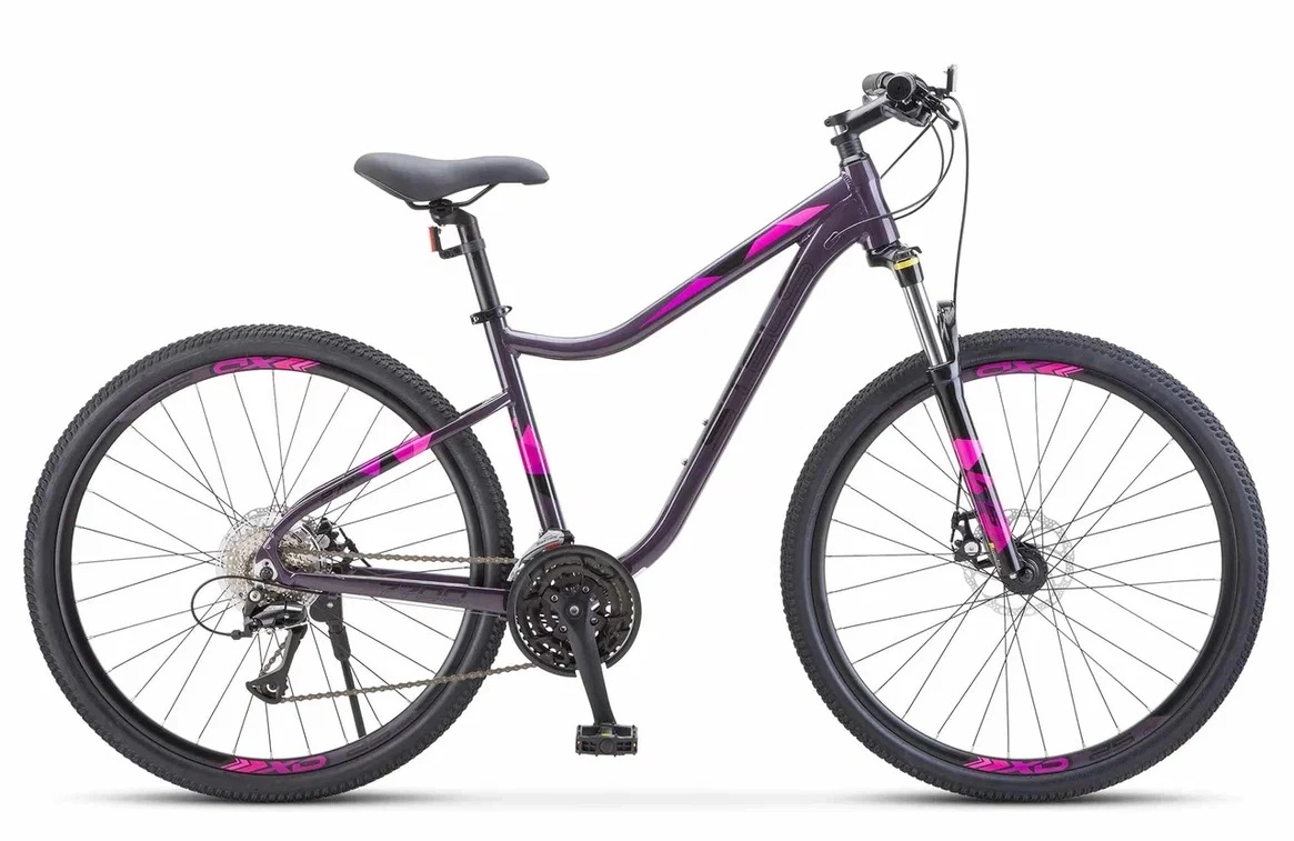  Велосипед STELS 27,5" Miss-7700 MD, рама 19", темно-пурпурный /LU095027/ *